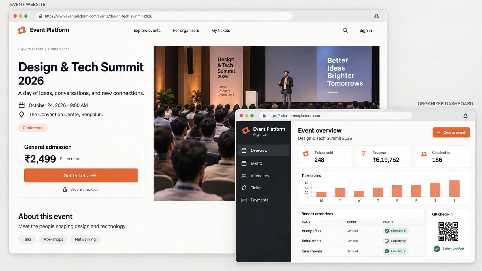 Event Management Platform interface preview