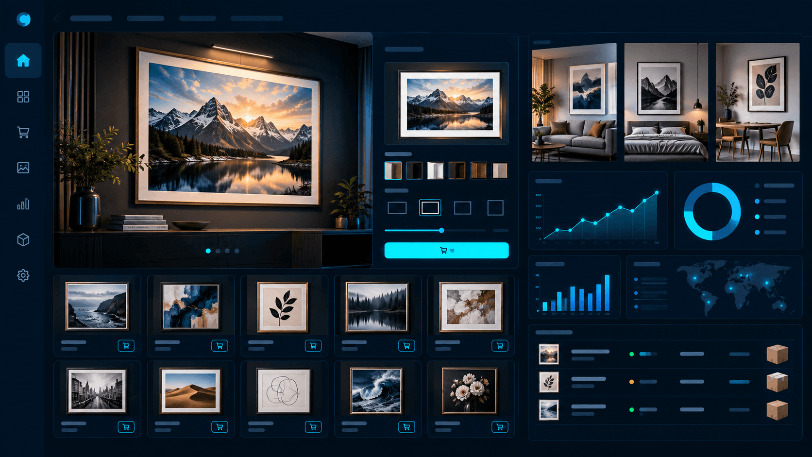 Premium Canvas Art eCommerce Platform interface preview